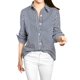 thumbnail image 1 of INSPIRE CHIC Camisas de Mujer con Botones, Mangas Largas Enrollables, Cuello con Solapa, Talla XL, Azul Oscuro, 1 of 6