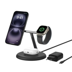 Belkin - Base De Carga 3 En 1 Boostcharge Qi2 15W Negra