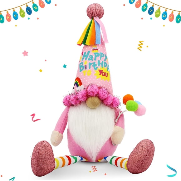 Decoración de cumpleaños para pareja de gnomos de peluche de Lovinland para mujer