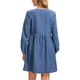 thumbnail image 3 of INSPIRE CHIC Vestido de Mezclilla para Mujer con Lazo al Frente y Mangas Largas Estilo Babydoll M Azul, 3 of 6