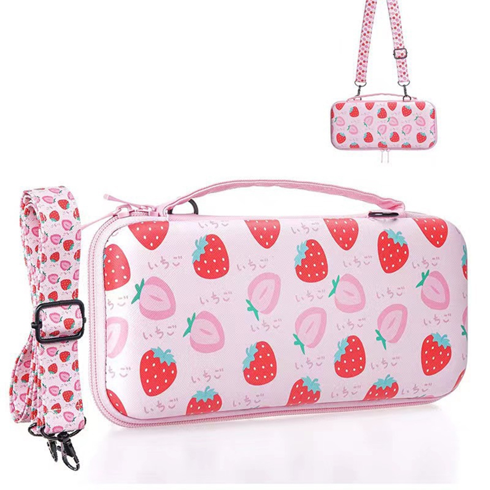 Genérico - Bolsa De Viaje Portátil Para Nintendo Switch Lite Y Oled Bolsa De Hombro Para Accesorios De Consolas De Videojuegos-Rosa