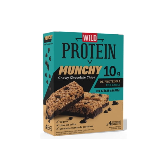 Barra Munchy Chocolate Chips 4 Un, 120 g