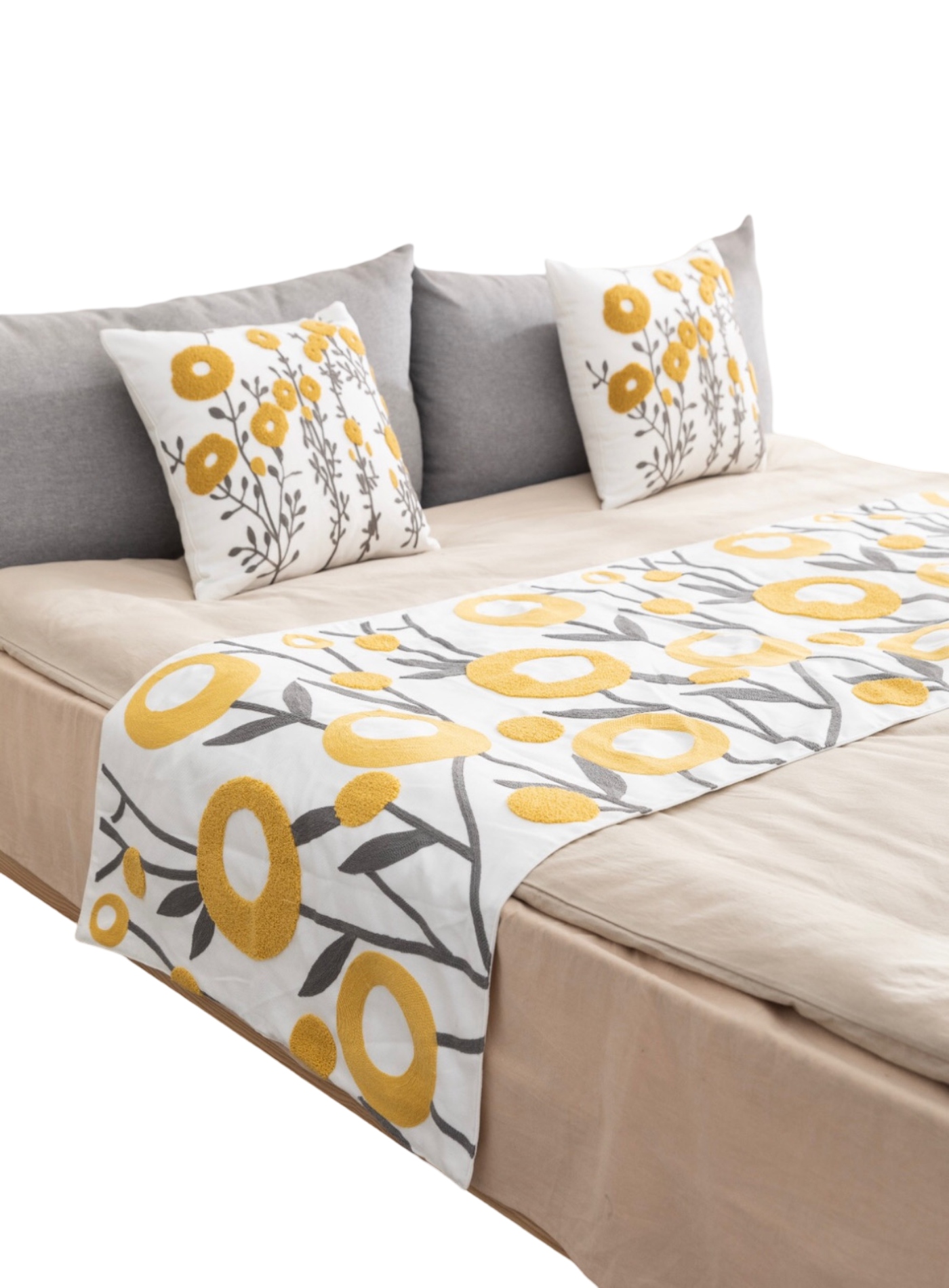 Todo Para El Hogar - Piecera Bordada Sin Fundas