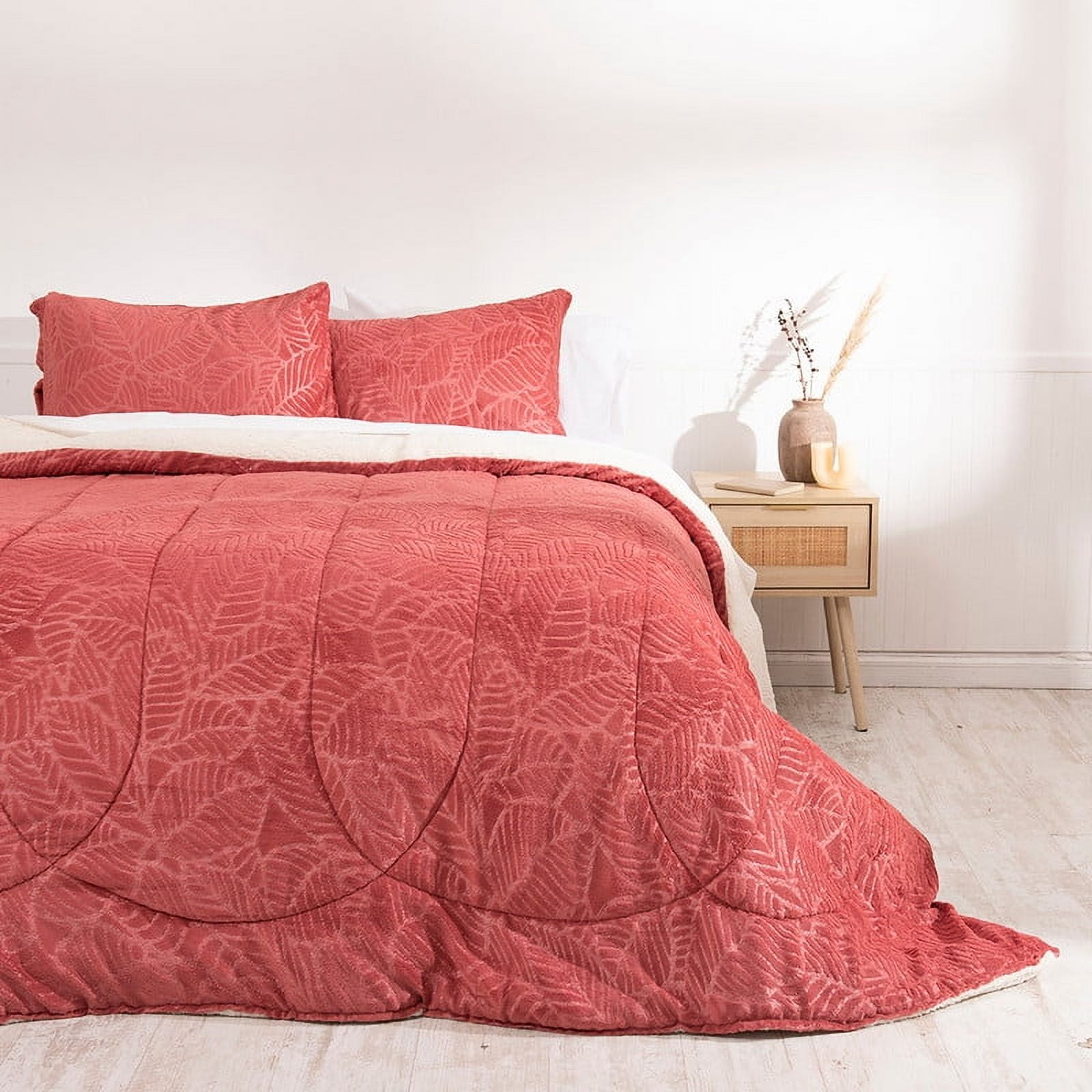 Mashini - Plumon Coral Emboss 2 P Cereza