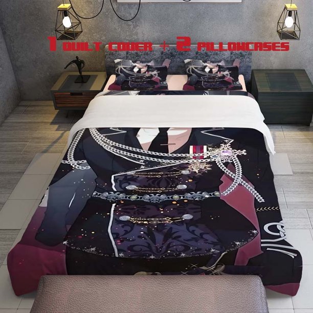 3pcs Elegant Military Style Majestic and Mysterious Theme Printed Bedding Set Soft Duvet Cover with Two Pillowcases