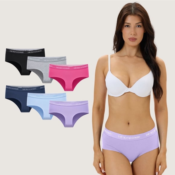 Pack de 6 Calzones Pantaleta Algodón Mujer
