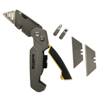 Genérica - Cuchillo Cartonero Tipo Navaja 2 Puntas Phillips Destornillador Y. 2 Repuestos