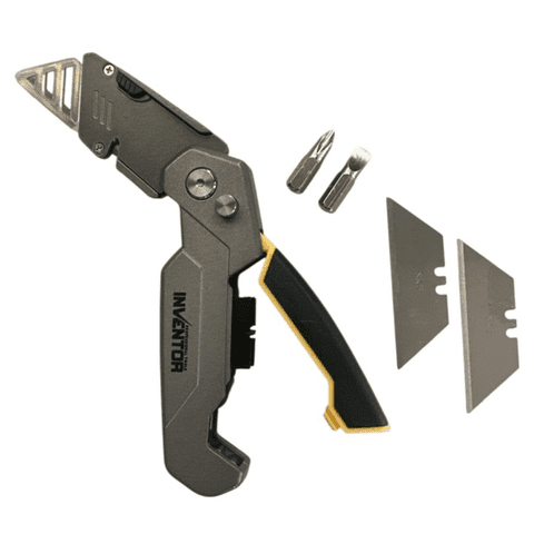 Genérica - Cuchillo Cartonero Tipo Navaja 2 Puntas Phillips Destornillador Y. 2 Repuestos