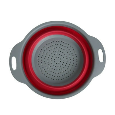Bowl Colador Ajustable 1 Pieza Tpr - Pp Rojo - Gris 1 Un Mainstays