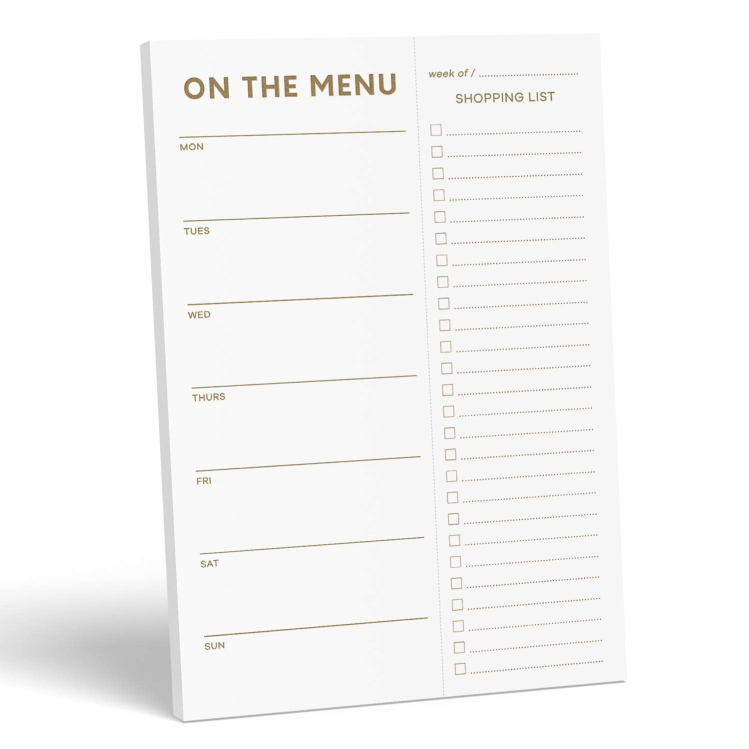 Sweetzer Orange - Bloc De Notas Magnético Meal Planner Gold