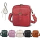 thumbnail image 1 of Bolso bandolera mujer retro piel sintética hombro mensajero cartera integrada ranuras tarjetas antirrobo, 1 of 8