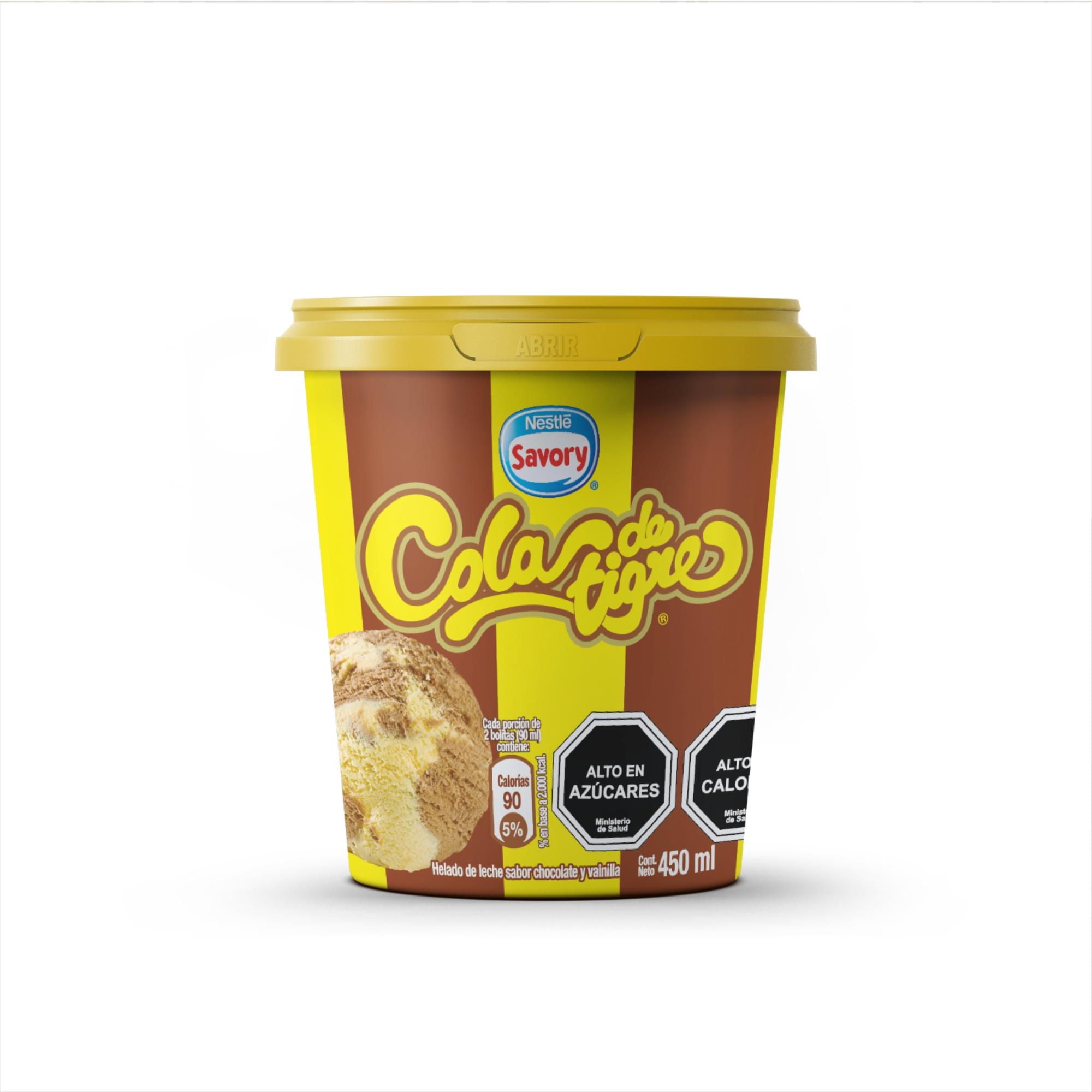Helado Cola De Tigre Chocolate Vainilla 450 ml Savory