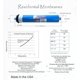 thumbnail image 2 of Membrana de ósmosis inversa RO AquaFX 100 GPD TFC de alto rechazo, 2 of 2