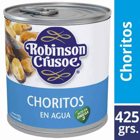 Choritos Agua Lata, Drenado 200 g - Neto 425 g