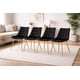 thumbnail image 4 of Pack de 4 Silla Comedor Tercio Roma Patas Doradas - Negro, 4 of 6
