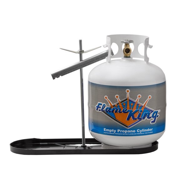Estante cilíndrico para tanque de propano Flame King Dual RV para 20 libras