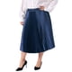thumbnail image 4 of Agnes Orinda Ropa de Halloween para Mujer Tallas Grandes Conjunto Escolar Universitario Falda Midi Metálica Brillante de Cintura Alta y Plisada 2X Azul Oscuro, 4 of 6
