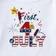 thumbnail image 5 of Conjunto de 2 piezas de ropa para bebés, niños y niñas, con estampado de letras del Día de la Independencia, de manga corta, para recién nacidos, gorros, de 18 a 24 meses (blanco, 3 a 6 meses), 5 of 7