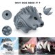 thumbnail image 2 of Juguete de masticación para perro Homipooty 13 cm gris de goma con silbido, 2 of 7