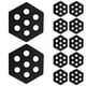 thumbnail image 1 of Almohadillas Hexagonales Para Tabla De Surf, Almohadillas Para Cubierta Para Skimboard, Kiteboard, Longboard, Color Negro, 12 Uds., 1 of 5