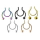 thumbnail image 1 of Paquete De 5 Anillos Para La Nariz, Aro Para El Labio Y La Nariz, Anillos Para Tabique De Acero Inoxidable, Sin Perforaciones, 20G, 1 of 5
