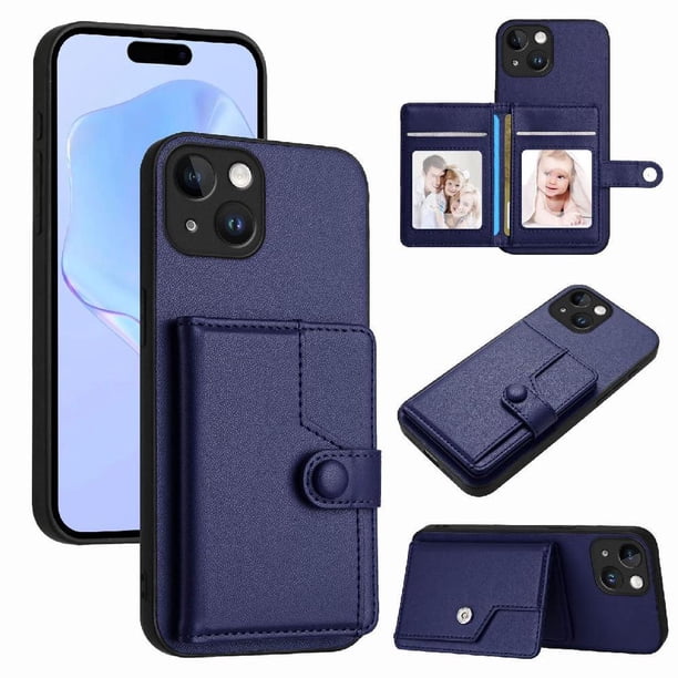FOXDOCK Funda para iPhone 14 con Bloqueo RFID - Diseño Elegante con Cierre de Botón