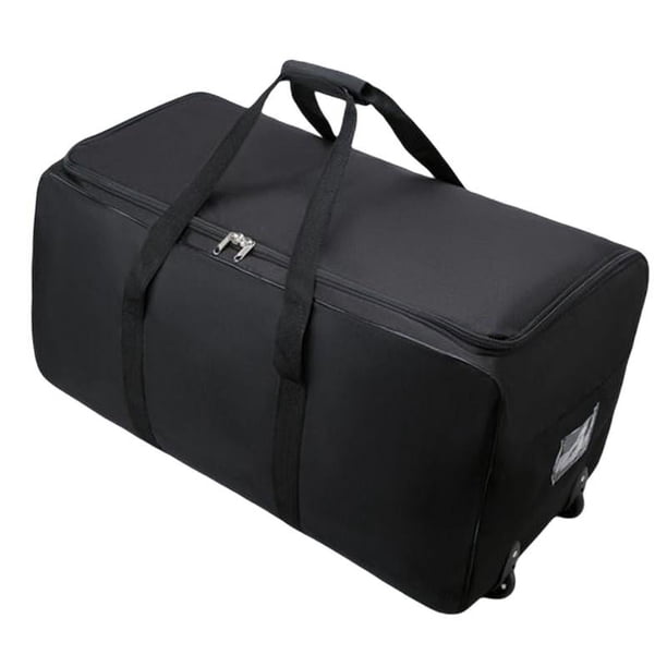 Bolsa de lona de viaje grande con almacenamiento de ruedas Bolso de equipaje impermeable plegable Bolsa de lona con ruedas portátil para guardarropa