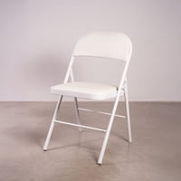 Tendencia Home - Pack 6 Sillas Plegables De Metal Acolchada Blanca