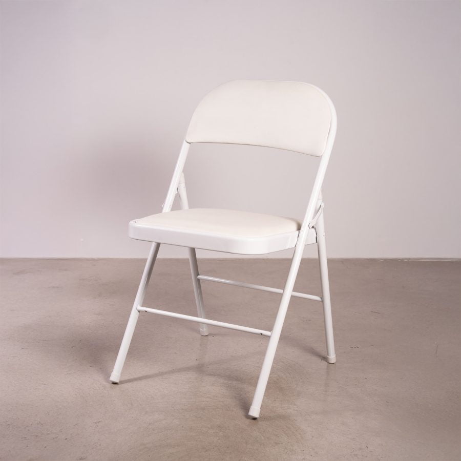 Tendencia Home - Pack 6 Sillas Plegables De Metal Acolchada Blanca