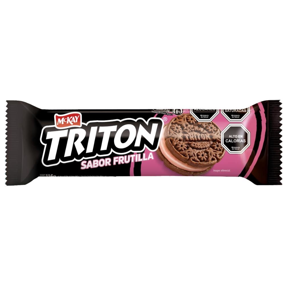 Galleta Rellena Sabor Frutilla 116 g Triton