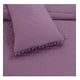thumbnail image 3 of Cubrecama Y Fundas Con Pompon Dos Plazas Dormitorio purpura 2 plazas, 3 of 3