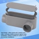 thumbnail image 3 of Cuerpo de conduit CKVIHAV tipo LL de PVC rígido de 1.5 cm con tapa, gris, paquete de 2, 3 of 7