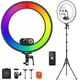 thumbnail image 1 of Anillo de luz LED NEEWER RL45C de 18 pulgadas y 45 W RGB con soporte para trípode, 1 of 9