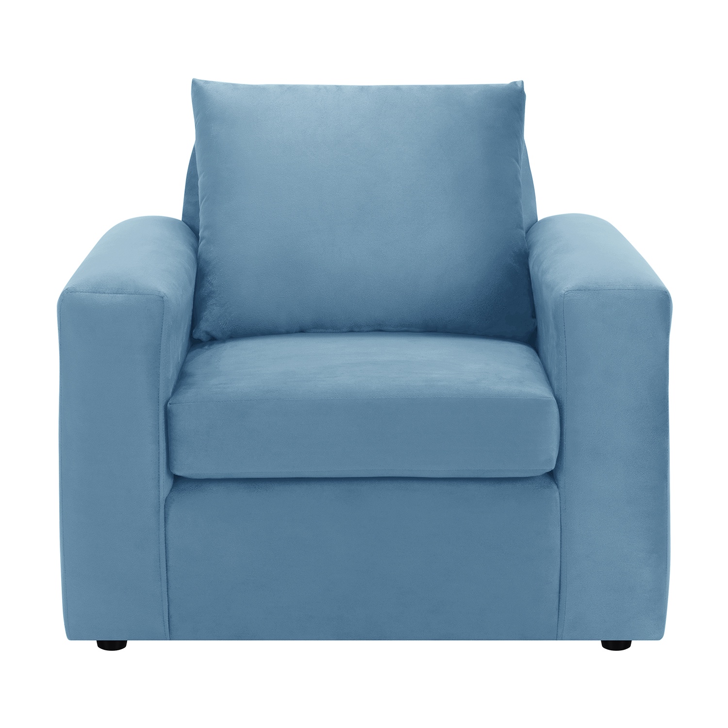 Bodevir - Sofa Kendy 1C Felpa 30 Azul Petroleo