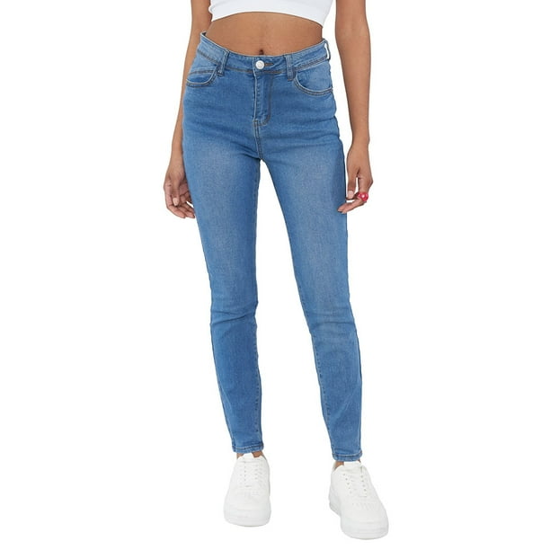 Jeans Mujer Básico Push Up Azul Claro Corona