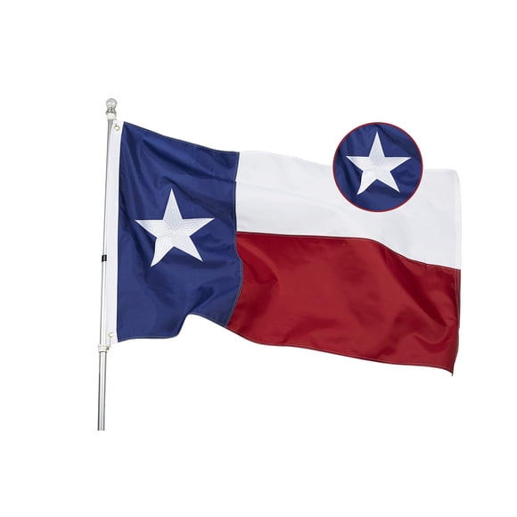 Bandera Del Estado De Texas 90 X 150 Cm Bordada De Nailon Cosido