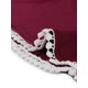 thumbnail image 5 of INSPIRE CHIC Conjunto de Pijama para Mujer de Mezcla de Rayón, Camiseta de Manga Corta Suave con Pantalones Capri de Cintura Elástica, Ropa de Dormir para Primavera Verano L Rojo, 5 of 6