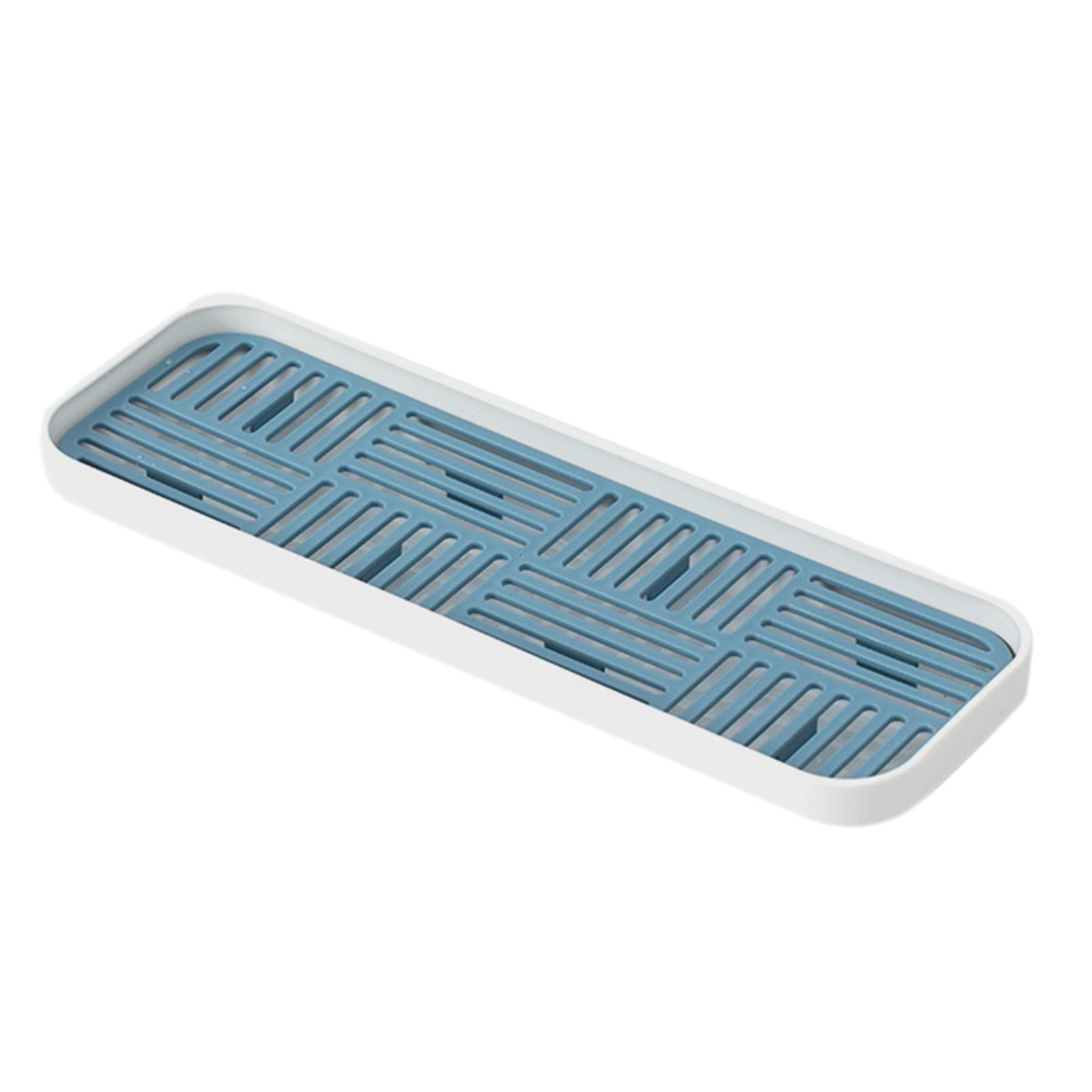 Magideal - Escurridor Lateral Para Fregadero De Cocina, Bandeja De Café, Esponjas, Dispensadores De Jabón, Bandeja Para Servir, Organizador, Práctico Y Práctico , Azul Talla S