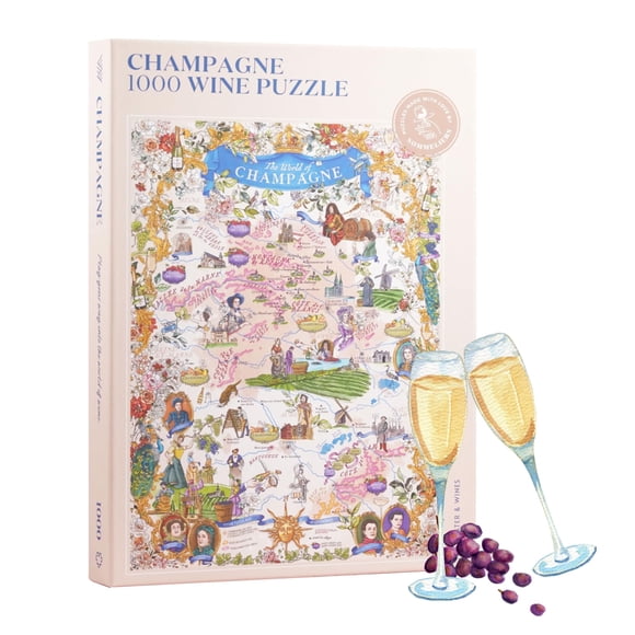 Rompecabezas WATER & WINES 1000 piezas – Regalo de vino Champagne