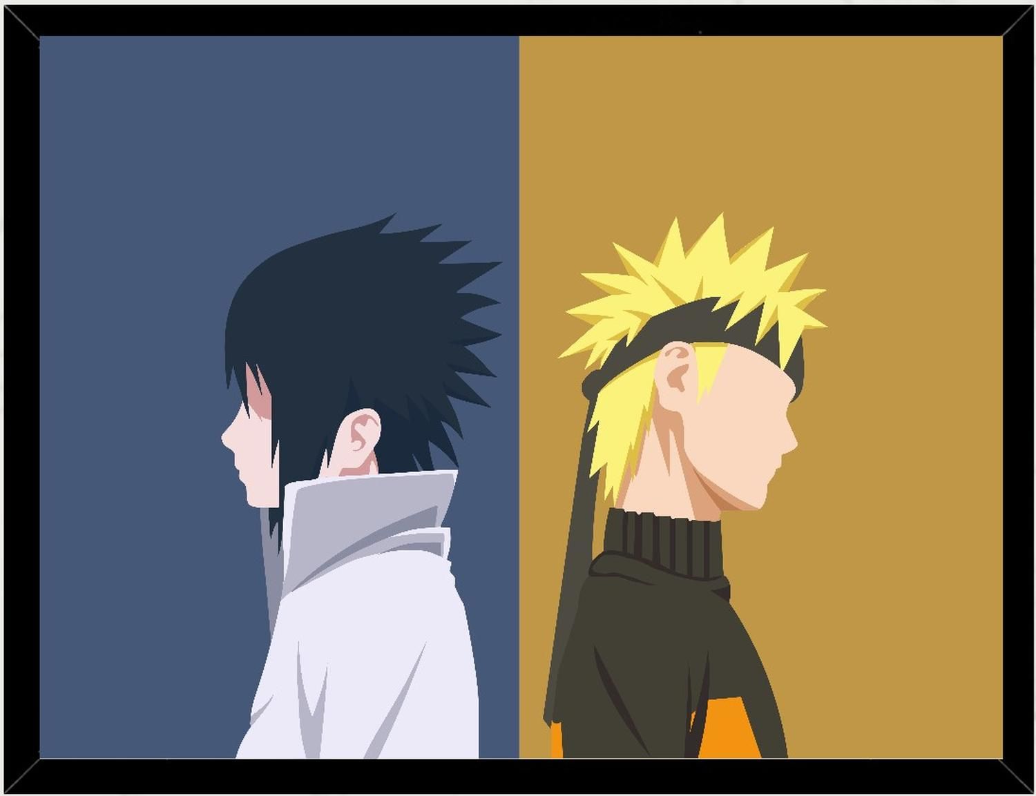 Genérico - Cuadro Decorativo Naruto Y Sasuke Medidas 30X40 Cm