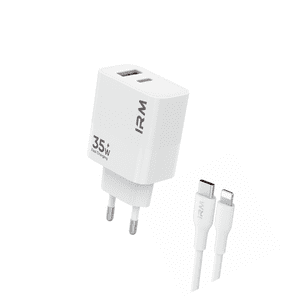 Genérico - Cargador Carga Rápida 35W Doble Usb Usb-C +Cable Lightning