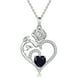 thumbnail image 1 of Colgante con piedra de nacimiento con colgante de corazón de plata de ley, 1 of 4