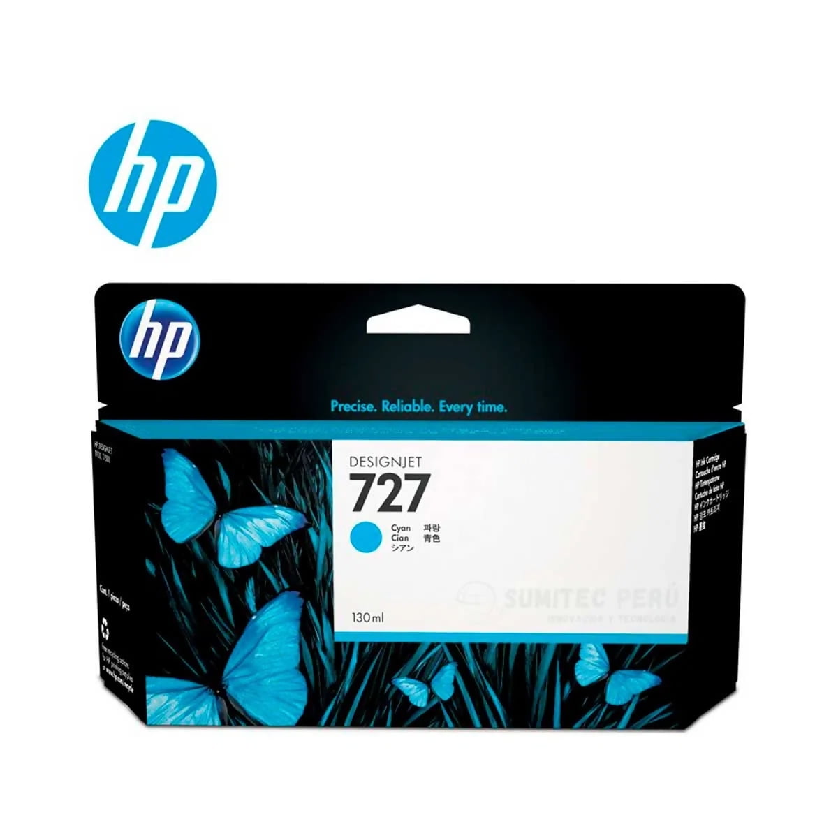 Cartucho De Tinta Hp 727 Designjet Cyan De 130 Ml
