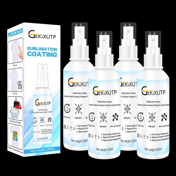 Spray de Sublimación GEKIXUTP 4 x 100 ml Algodón/Poliéster