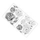 thumbnail image 5 of Pegatinas De Pared De Fondo De Flor Rosa Peonía Calcomanía Artística Decoración Del Hogar Negro Blanco, 5 of 5