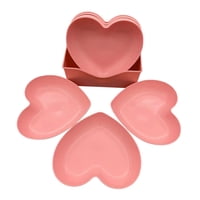 Magideal - Plato De Corazón Bandeja Para Servir El Día De San Valentín,Multifuncional,Platos Para Servir Frutas Irrompibles Platos En Forma De Corazón Para Dulce Rosa