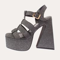 Sandalia Plataforma Gris Vía Franca