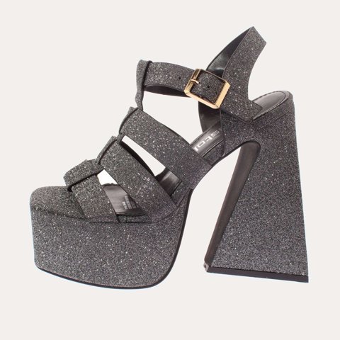 Sandalia Plataforma Gris Vía Franca