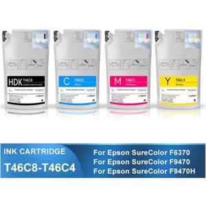 Creaprint - Pack Tinta Sublimacion Epson Ultrachrome Ds 1,1 Ltr Serie F6370 F9470H