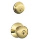 thumbnail image 3 of Pomo de puerta y cerrojo SCHLAGE Plymouth, latón brillante, 44 mm, 3 of 3